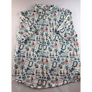 American Eagle Seriously Soft Aloha Hawaiian Print Shirt Mens‎ XL Button Up